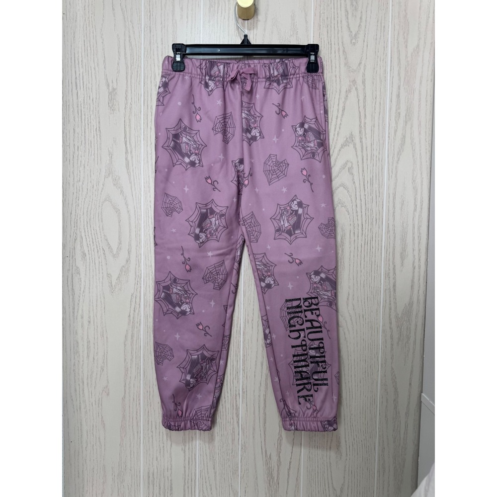 Disney Nightmare Before Christmas Sally Joggers Purple Girls Size 8/10 M Fleece
